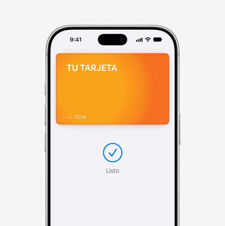Pantalla de un iPhone, se ve una Mastercard siendo usada para pagar con Apple Pay