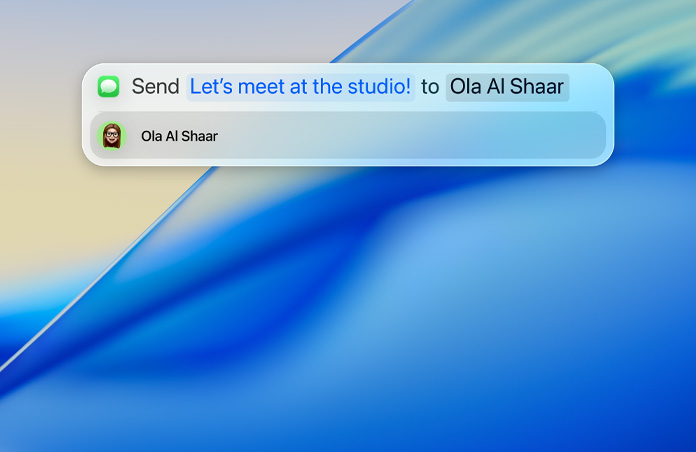Examples using Spotlight to send messages