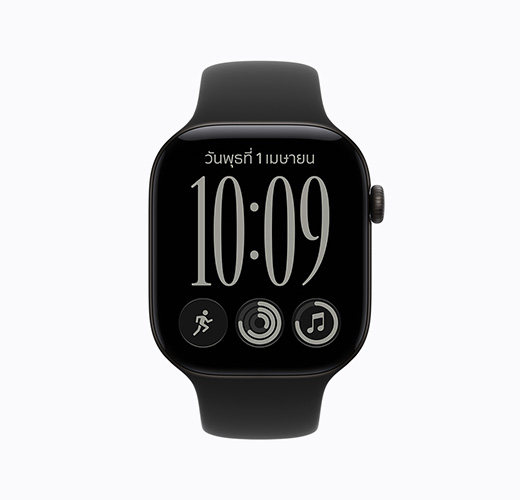Apple Watch Series 10 อะลูมิเนียมสีดำเจ็ทแบล็ค ตัวเรือนภายนอกด้านข้าง