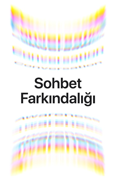 Ortam sesi dalgası, üst ve alt, ortasında Sohbet Farkındalığı yazıyor