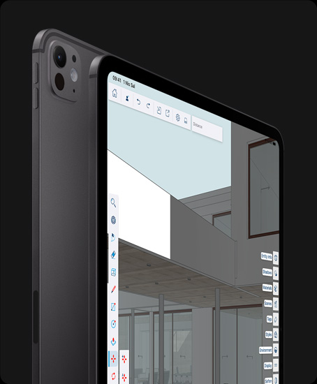 iPad Pro, arkadan dış görünüm, dikey pozisyonda, uzay siyahı, pro kamera sistemi, ses yükseltme düğmesi, ses azaltma düğmesi, iPad Pro, önden dış görünüm, dikey pozisyonda, uzay siyahı renk, siyah ekran çerçevesi, yuvarlatılmış köşeler, ekranda sol ve sağ menülerde araçların ve efektlerin açık olduğu grafik tasarım düzenleme uygulaması gösteriliyor