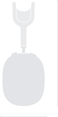 Ilustración de unos AirPods Max 2 de lado que muestra el alto de 187.3 mm y el ancho de 83.4 mm.