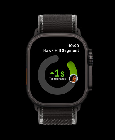 Apple Watch Ultra 3, musta värvi, titaanist korpus, Strava rakendus, treeningkaardid: õuejooks, õues sõitmine, siseruumis jooksmine, rihm, Trail Loop, must/söehall värv