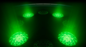 Health Sensing System with multiple round sensors with glowing green LED lights