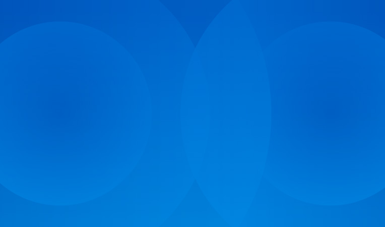 Dark gradient blue hearing health card, white ear and magnifying glass icon