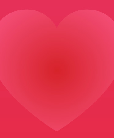 Two-tone red heart AFib card, white heart icon with electrocardiogram zigzag line