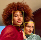 Center Stage for photos feature in use highlighting the faces of people