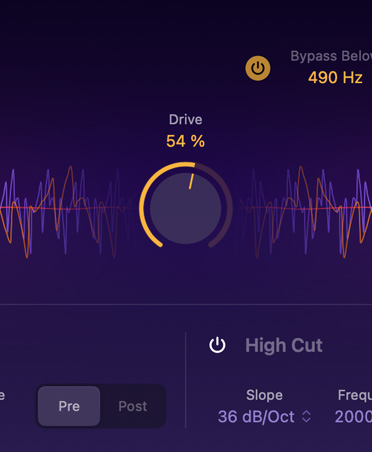 Screen showing Driving Kick Beat modern